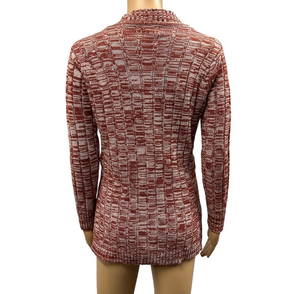 Vintage 70s Woolco Stroller Space Dye Cardigan Sweater with Pockets Womens S - Picture 3 of 7